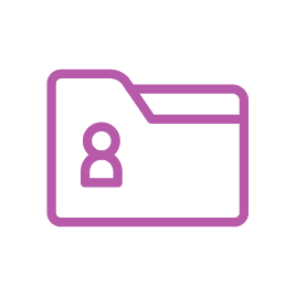 purple person folder icon